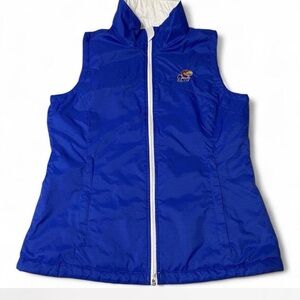 Columbia Blue/White Reversibl Puffer Vest